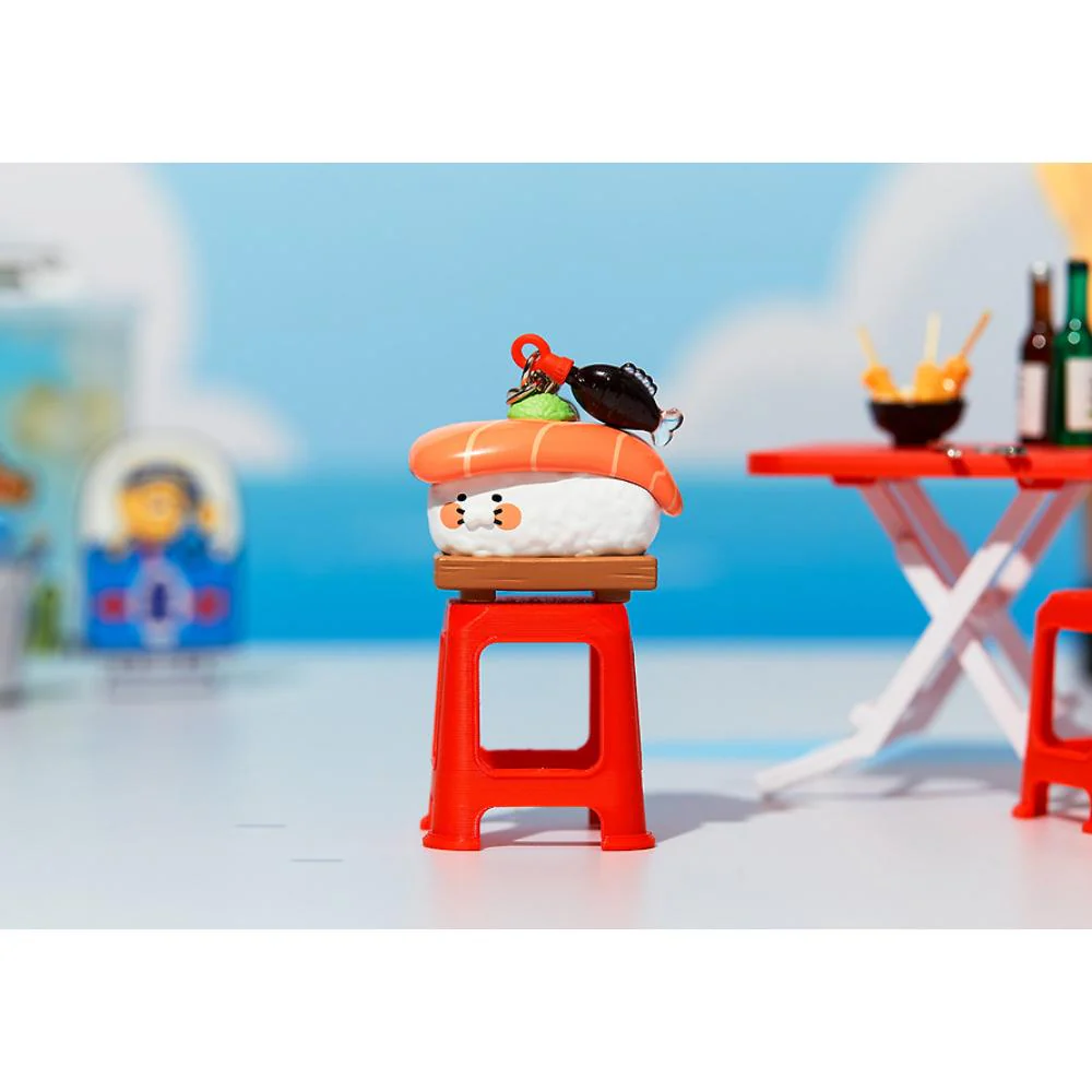 Kakao Friends - Chunsoo-san Salmon Sushi Figure Keychain (Choonsik) - Image 3