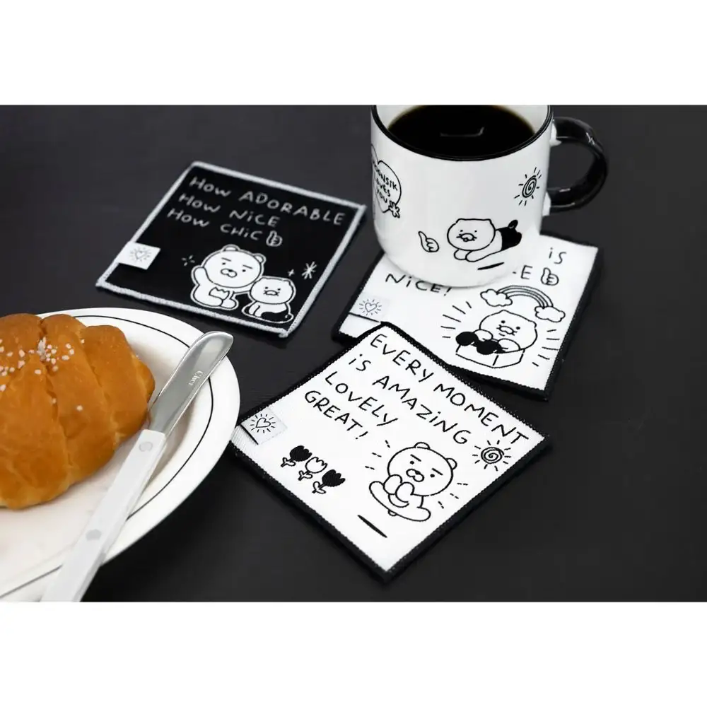 Kakao Friends - Doodle Doodle Ryan & Choonsik Fabric Coaster Set