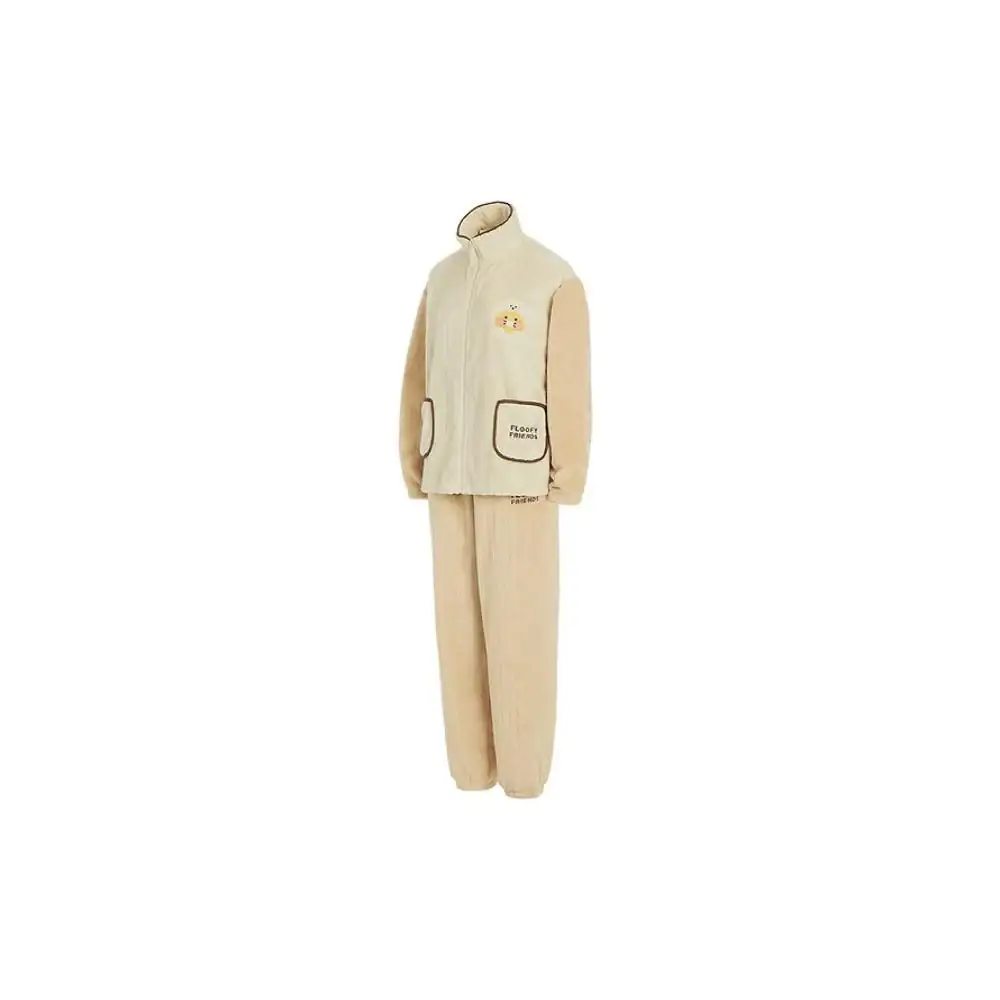 Kakao Friends - Floofy Friends Choonsik Zip-up Fleece Pajamas Set - Image 16
