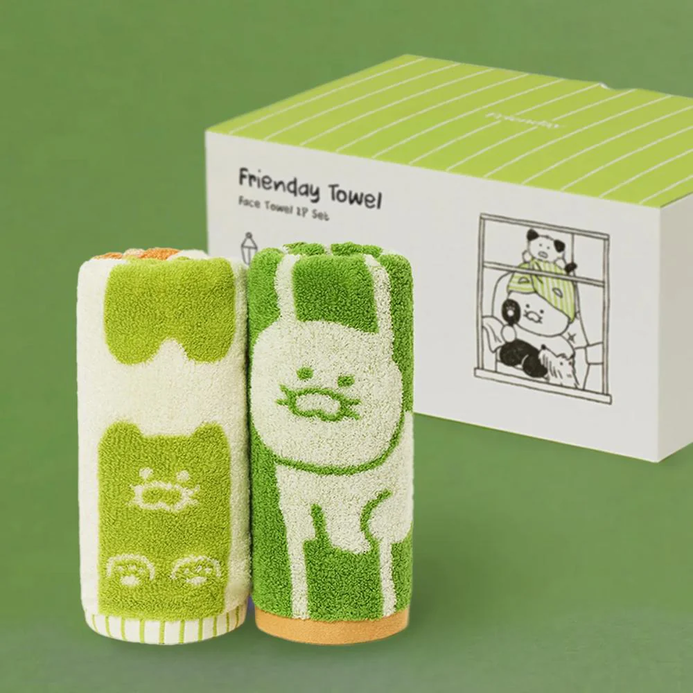 Kakao Friends - FRIENDAY Choonsik Face Towel 2-Piece Set - Image 2