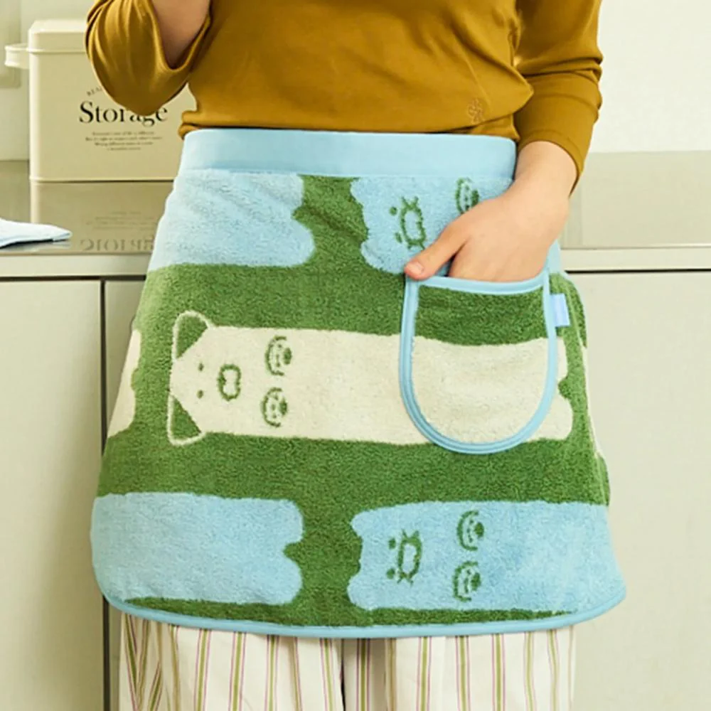 Kakao Friends - FRIENDAY Choonsik Terry Apron (Green & Blue) - Image 2