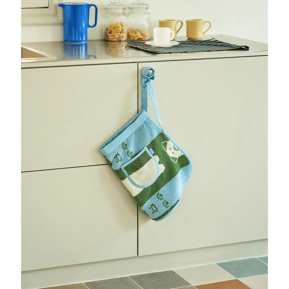 Kakao Friends - FRIENDAY Choonsik Terry Apron (Green & Blue) - Image 3