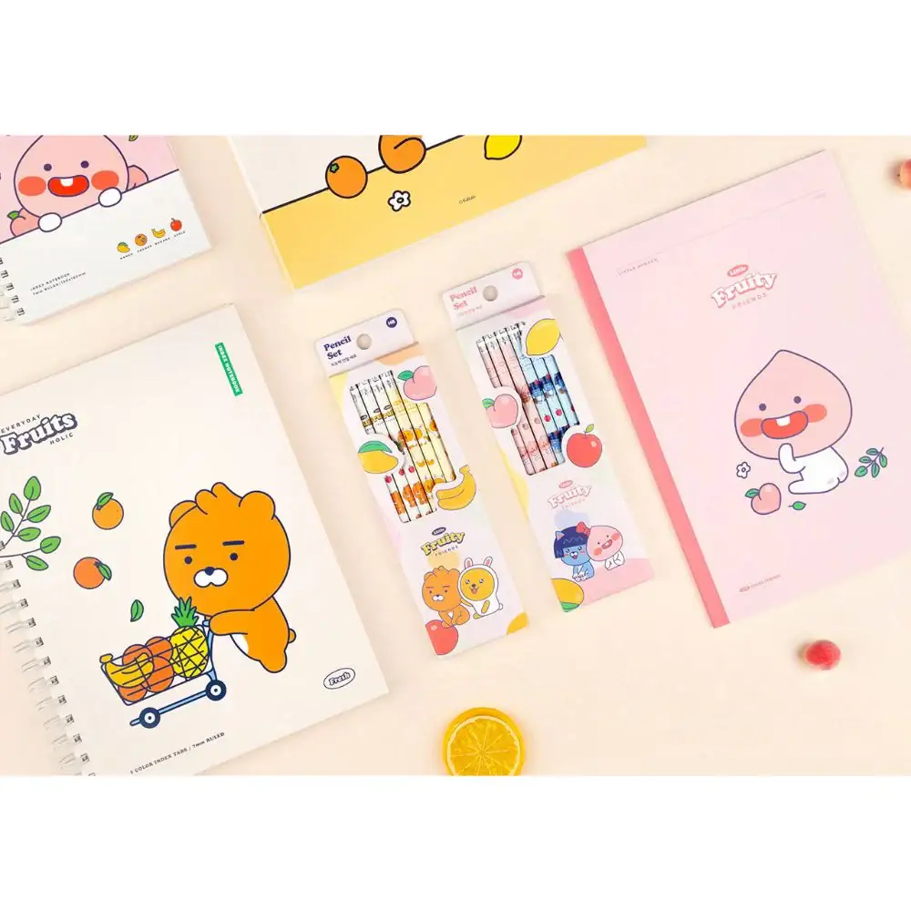 Kakao Friends - Fruity Friends Eraser Pencil Set - Image 2