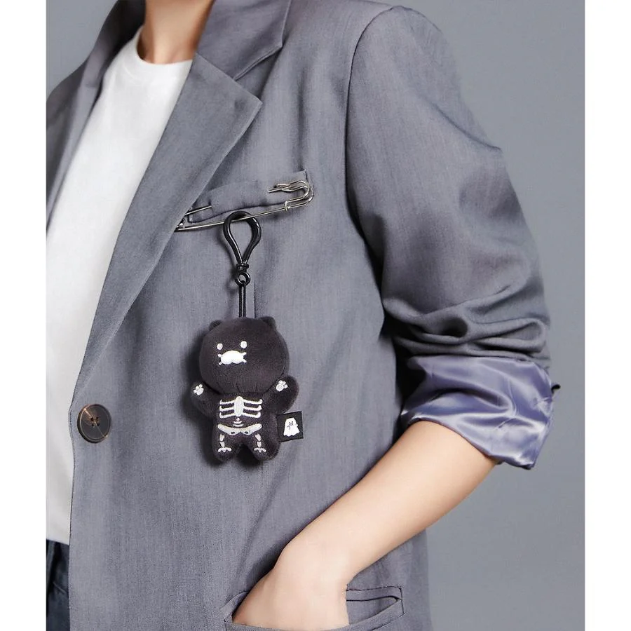 Kakao Friends - Nyangnyang Special Glow-in-the-Dark Skull Doll Keyring (Choonsik) - Image 7