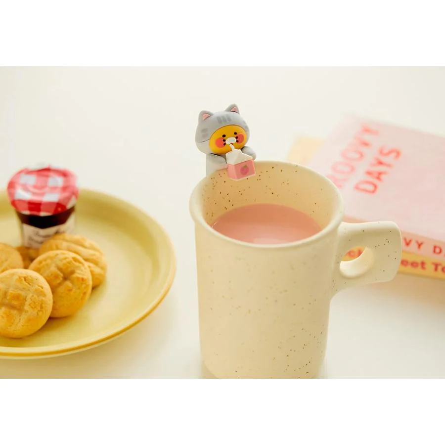 Kakao Friends - Nyangnyang Strawberry Milk Mini Deco Figure (Choonsik) - Image 3