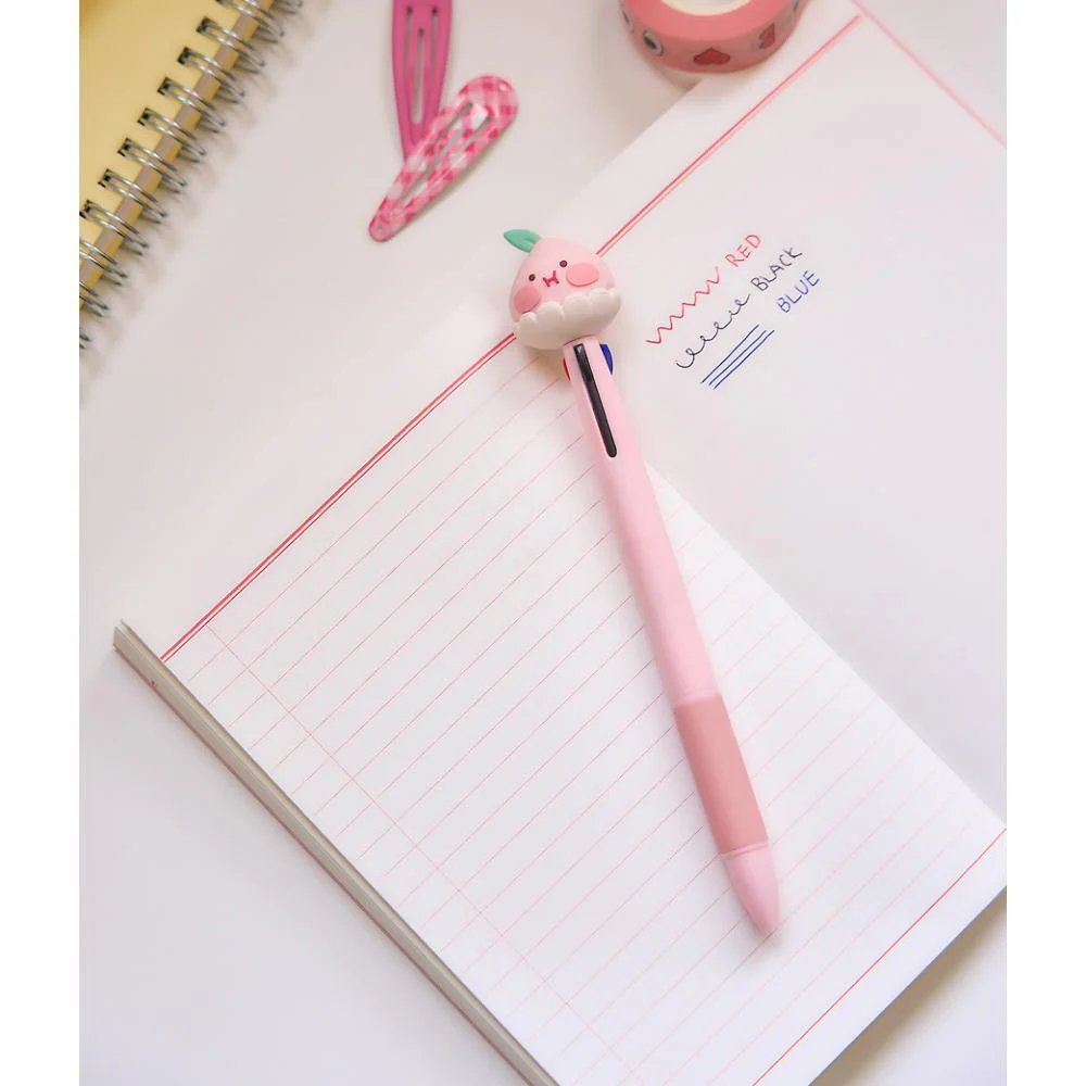 Kakao Friends - Peach Fresh 3-Color Ballpoint Pen (Little Apeach) - Image 5