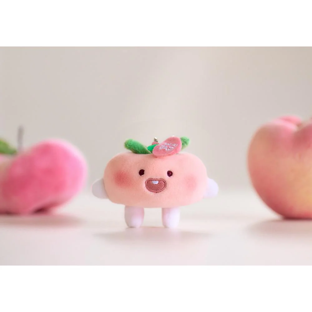 Kakao Friends - Peach Fresh Flat Peach Doll Keyring (Little Apeach) - Image 8
