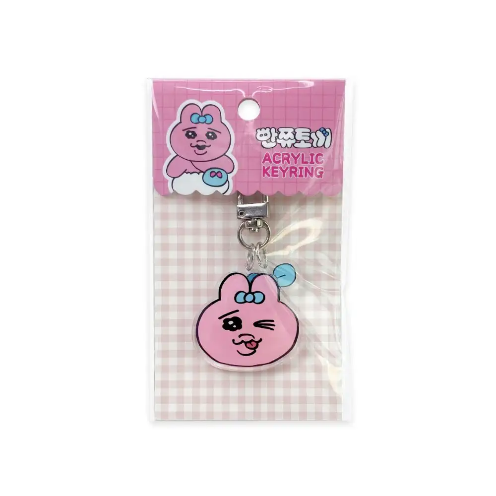 Kakao Friends - Punkyu Rabbit Face Winking Acrylic Keyring - Image 3