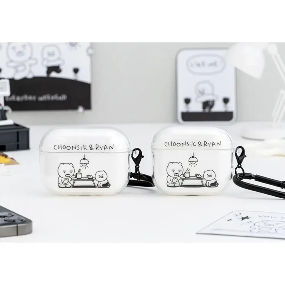 Kakao Friends - Ryan & Choonsik AirPods 3 Tea Time Transparent Case - Image 3