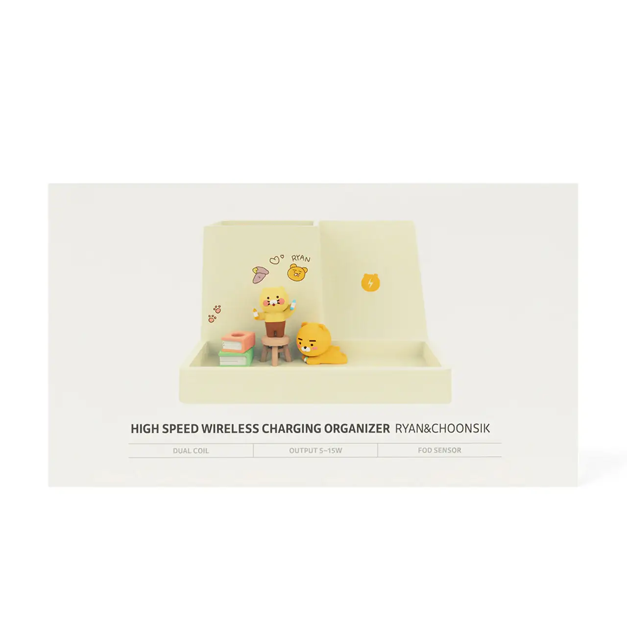 Kakao Friends - Ryan & Choonsik High Speeds Wireless Charging Organizer - Image 4