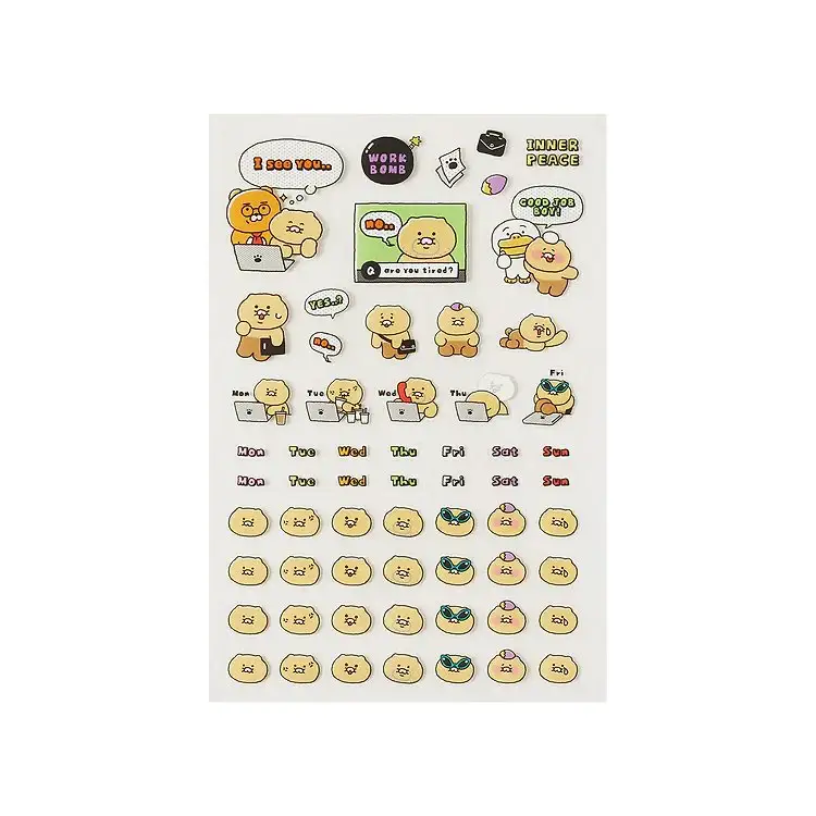 Kakao Friends - Ryan & Choonsik Office Deco Sticker - Image 3