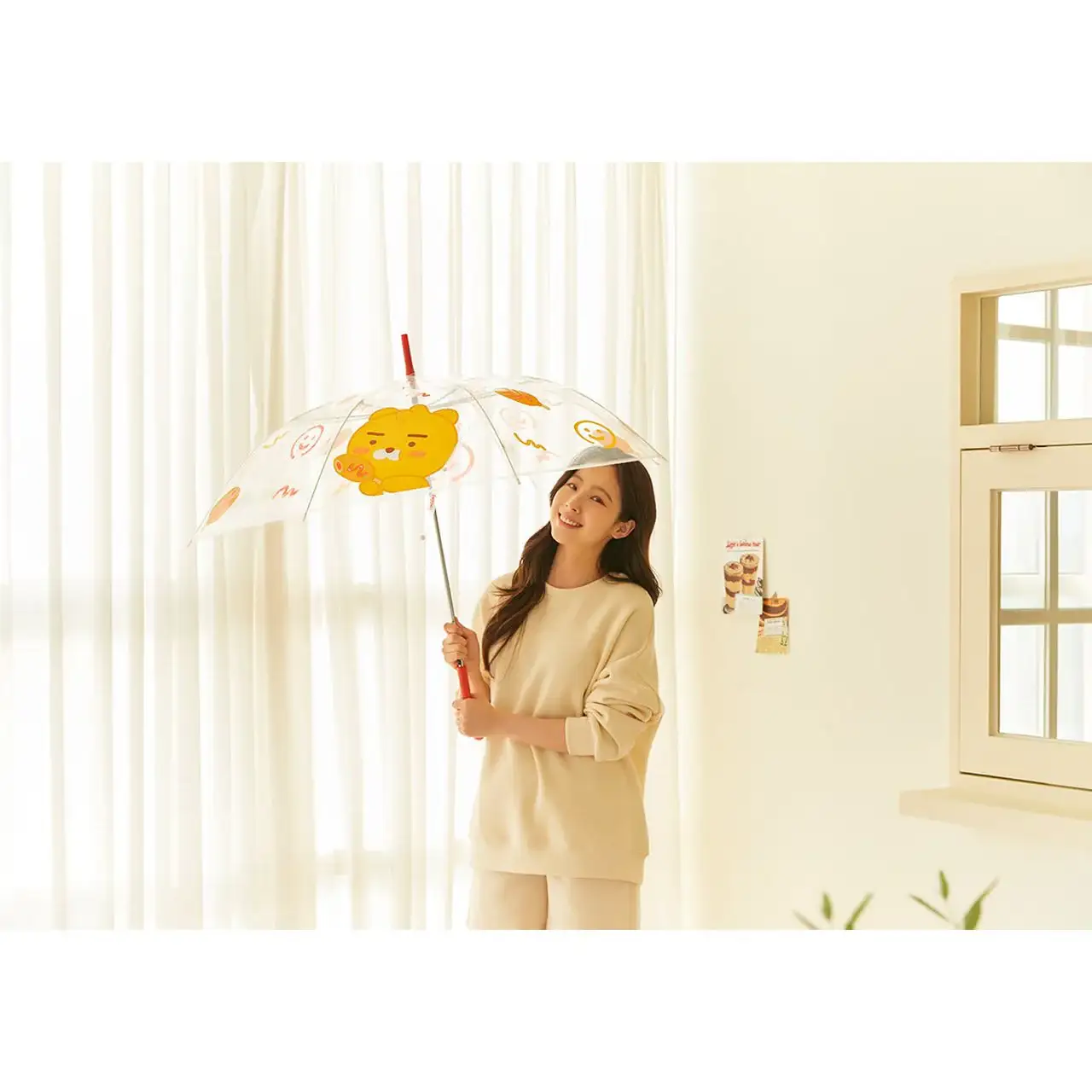 Kakao Friends - Ryan Hotdog Transparent Umbrella - Image 2
