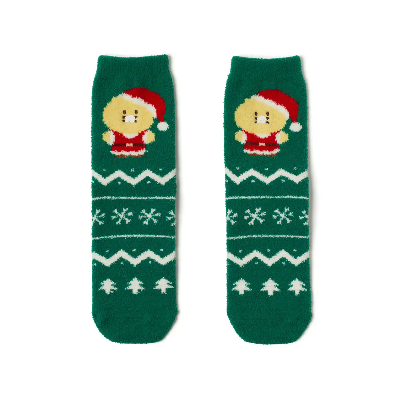 Kakao Friends - Santa Choonsik Fluffy Socks - Image 2