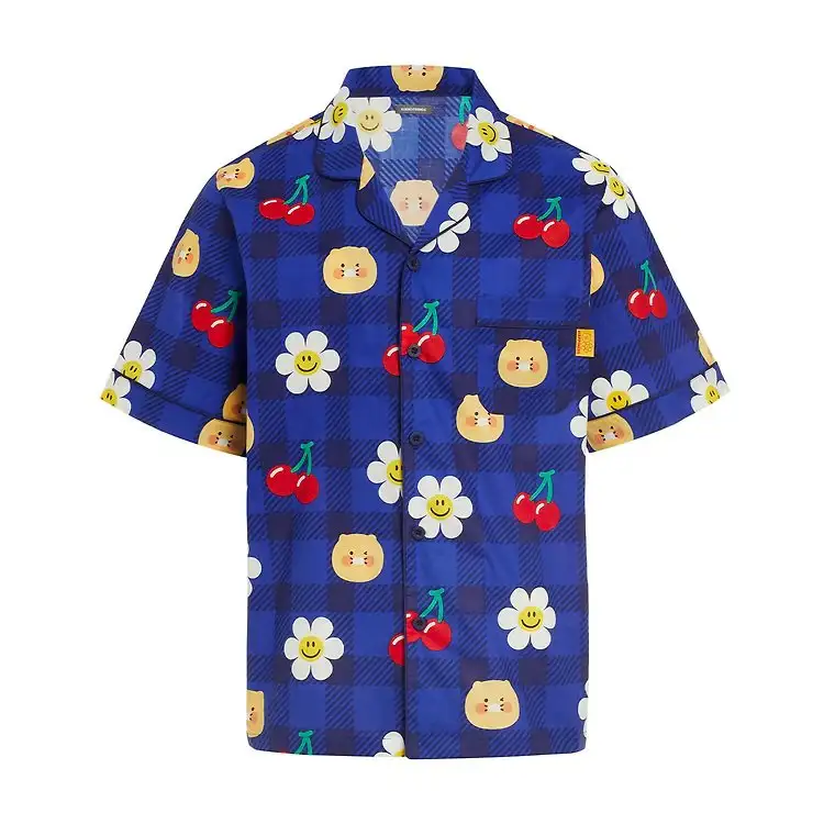 Kakao Friends x Wiggle Wiggle - Choonsik Blue Flower Pyjamas Set - Image 6