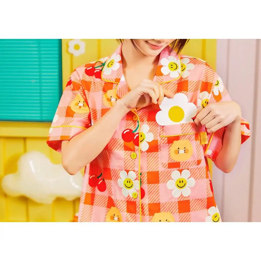 Kakao Friends x Wiggle Wiggle - Choonsik Cherry Flower Pyjamas Set - Image 3