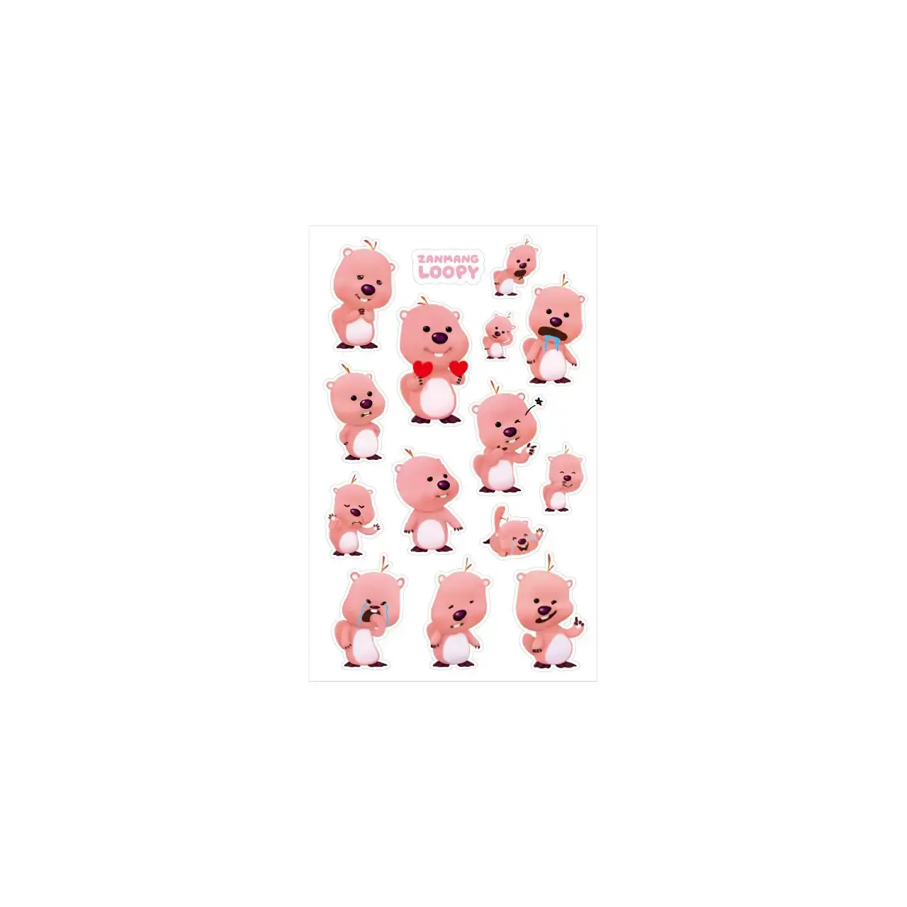 Kakao Friends x Zanmang Loopy - Clear Sticker - Image 2