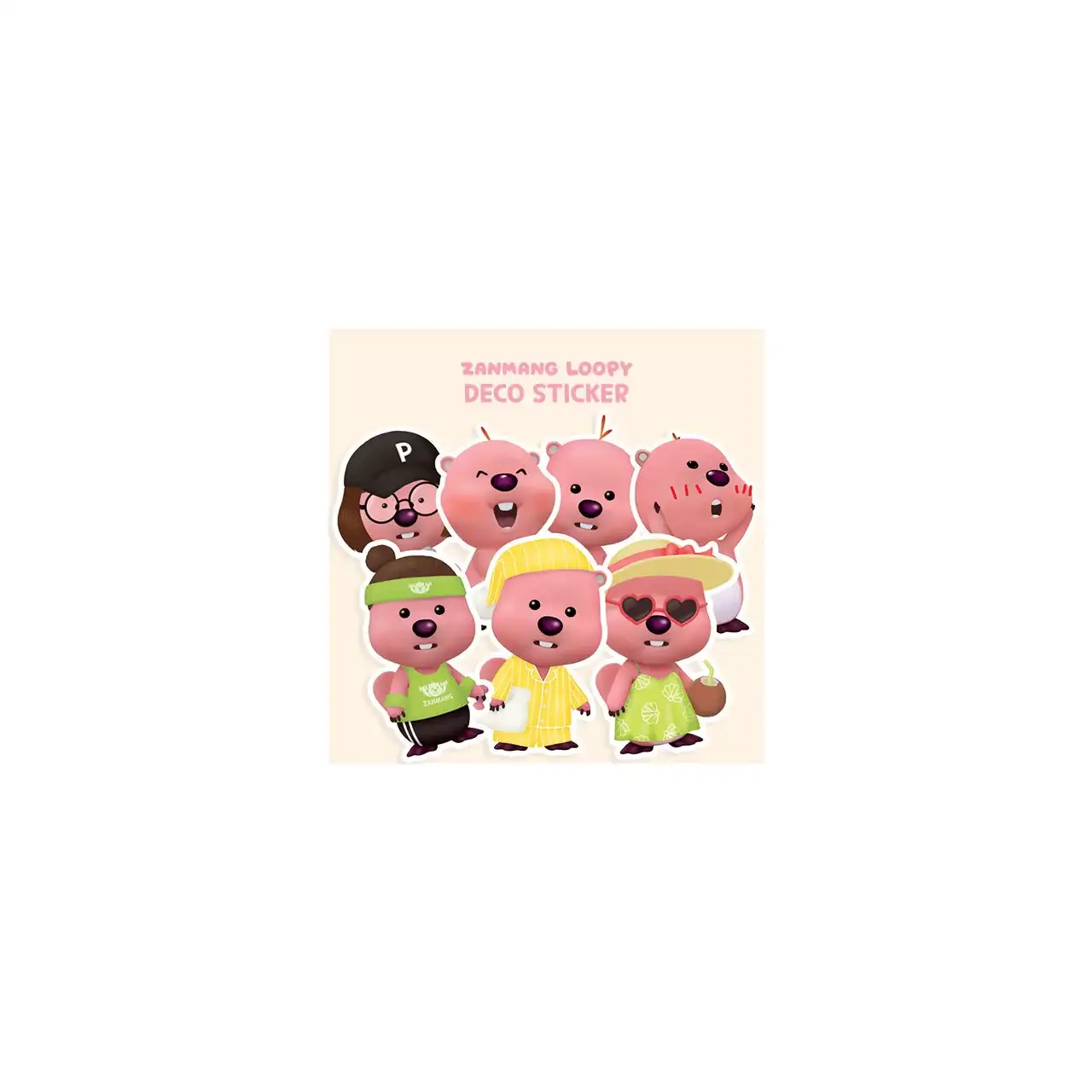 Kakao Friends x Zanmang Loopy - Deco Face Sticker - Image 2