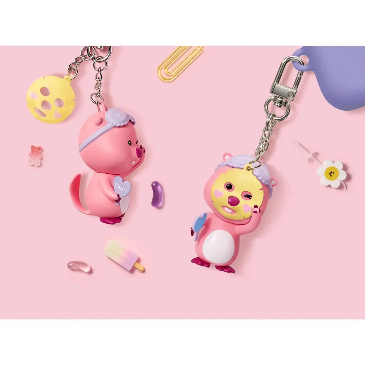 Kakao Friends x Zanmang Loopy - Figure Keyring - Image 2
