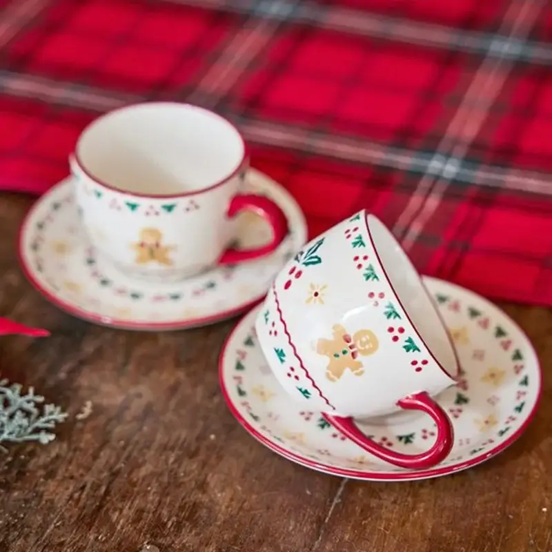 Korean Christmas Village - Cup and Saucer 2 Set - Image 4