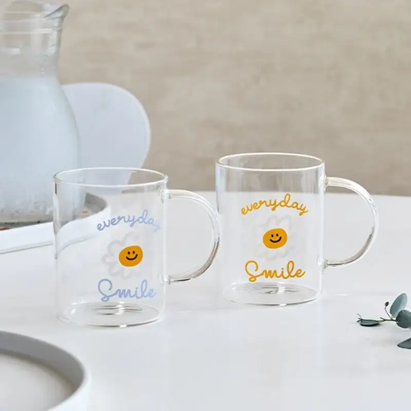 Korean ON Smile - Heat Resistant Glass Mug 2P Set - Image 3