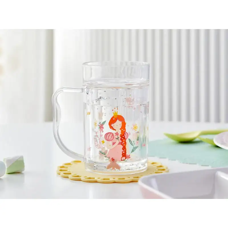 Korean Swan Lake - Acrylic Water Tumbler With Handle 245ml