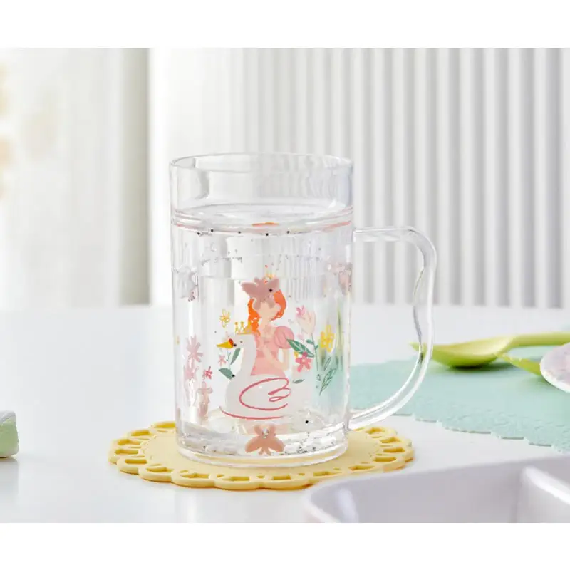 Korean Swan Lake - Acrylic Water Tumbler With Handle 245ml - Image 2