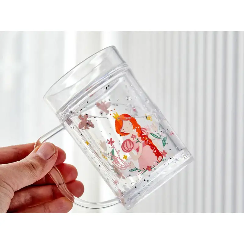 Korean Swan Lake - Acrylic Water Tumbler With Handle 245ml - Image 4
