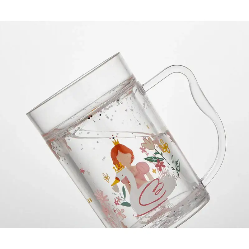 Korean Swan Lake - Acrylic Water Tumbler With Handle 245ml - Image 5