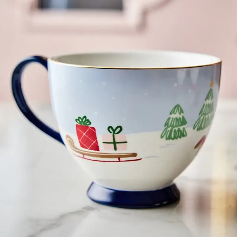 Korean Winter Story - Gold Rim Mug - Image 3
