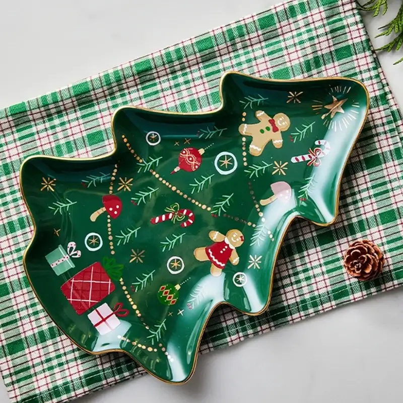 Korean Winter Story - Gold Rim Plate - Image 2