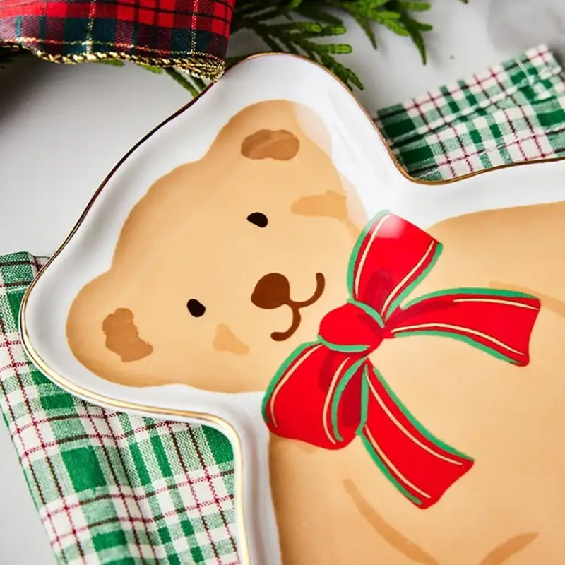 Korean Winter Story - Gold Rim Plate - Big Bear - Image 4