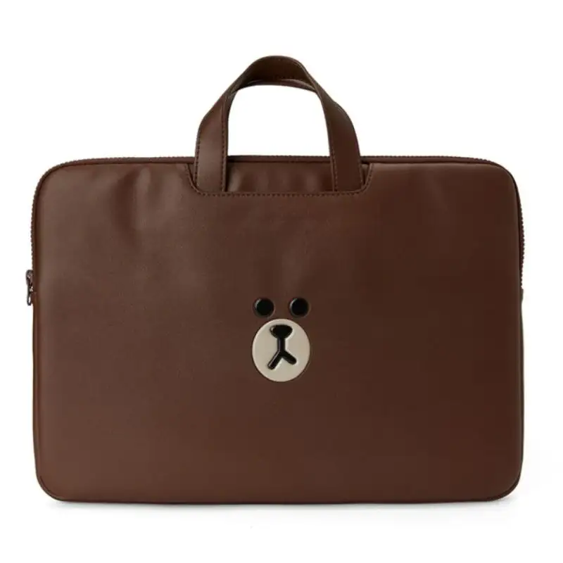 Line Friends - Brown Leather-like Tablet and Laptop Pouch - Image 21