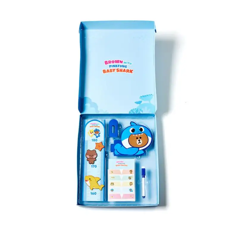 Line Friends x Pinkfong Baby Shark - Kids Height Measure Ruler - Image 2