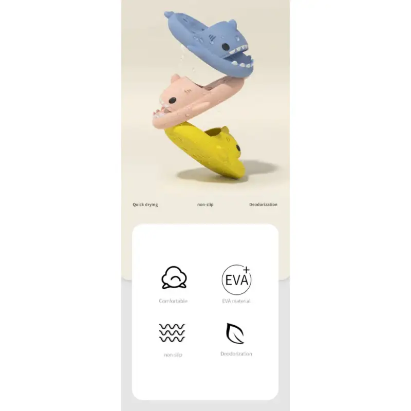 Maisonde Blank - Shark Bathroom Slippers - Image 9