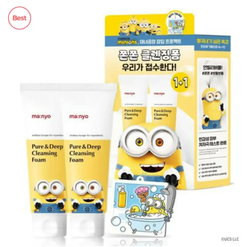 Manyo Factory x Minions - Pure & Deep Cleansing Foam 120ml 1+1 Plan - Image 2