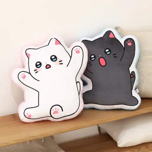 Meow Man - Line Cushion - Image 2