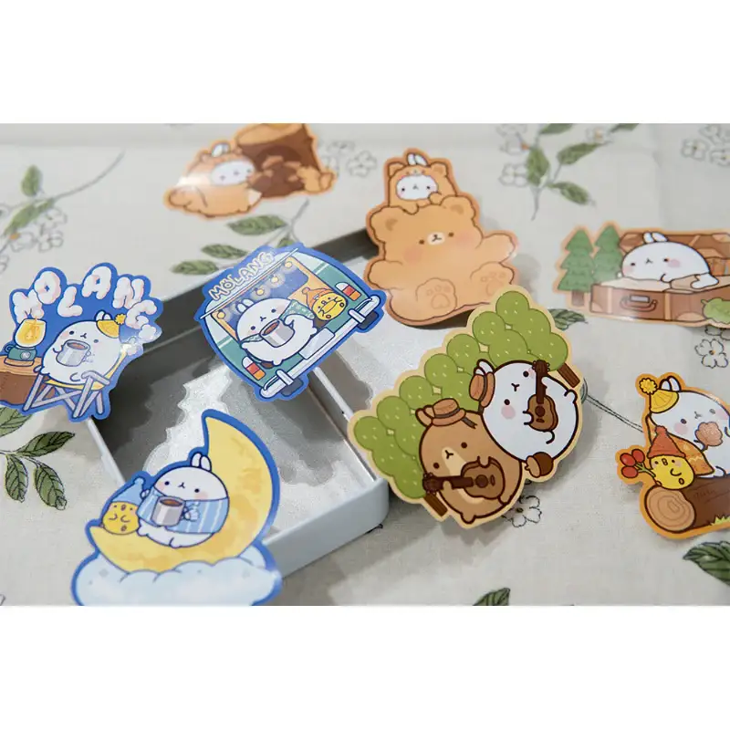 Molang - Moonlight Camping Tin Case + Sticker Set - Image 5
