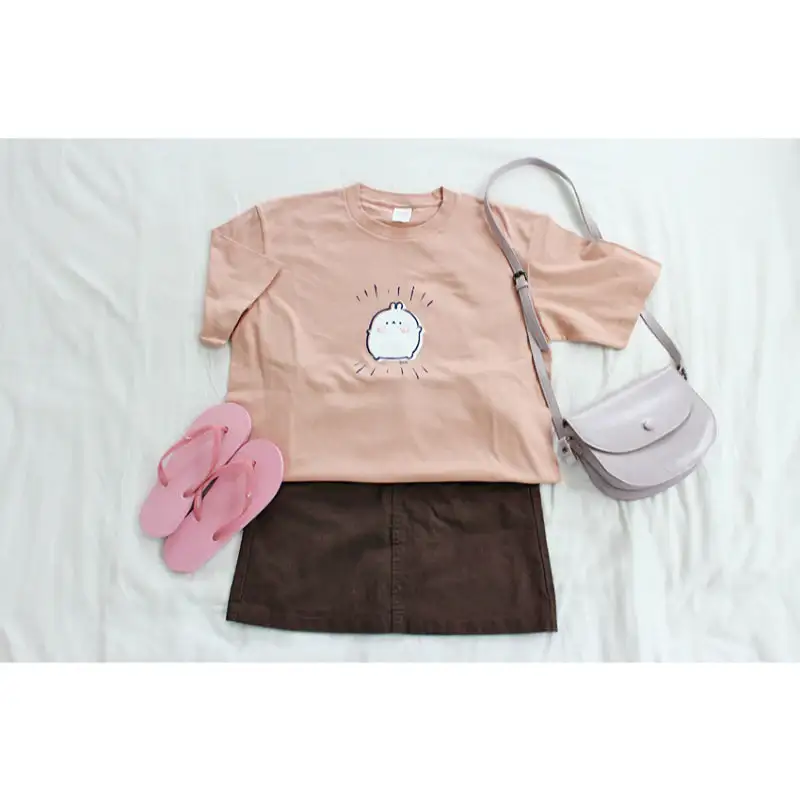 Molang - Simple Oversize Short Sleeve Tee - Image 11