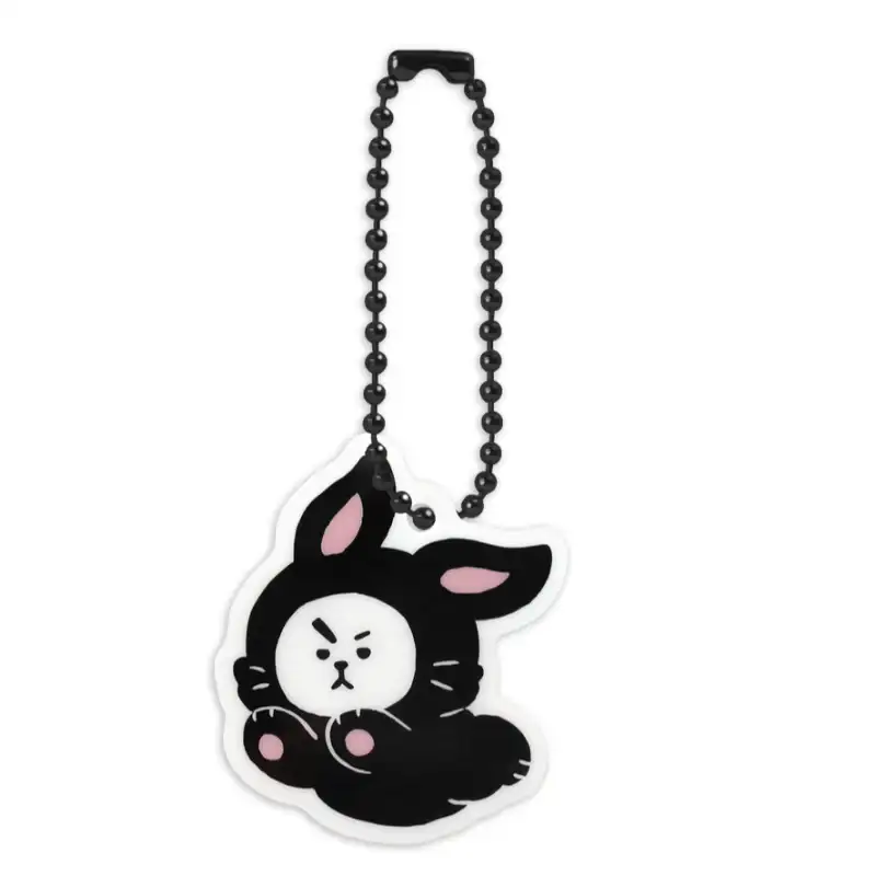Monopoly x BT21 - Acrylic Simple Keyring - Black Rabbit - Image 12