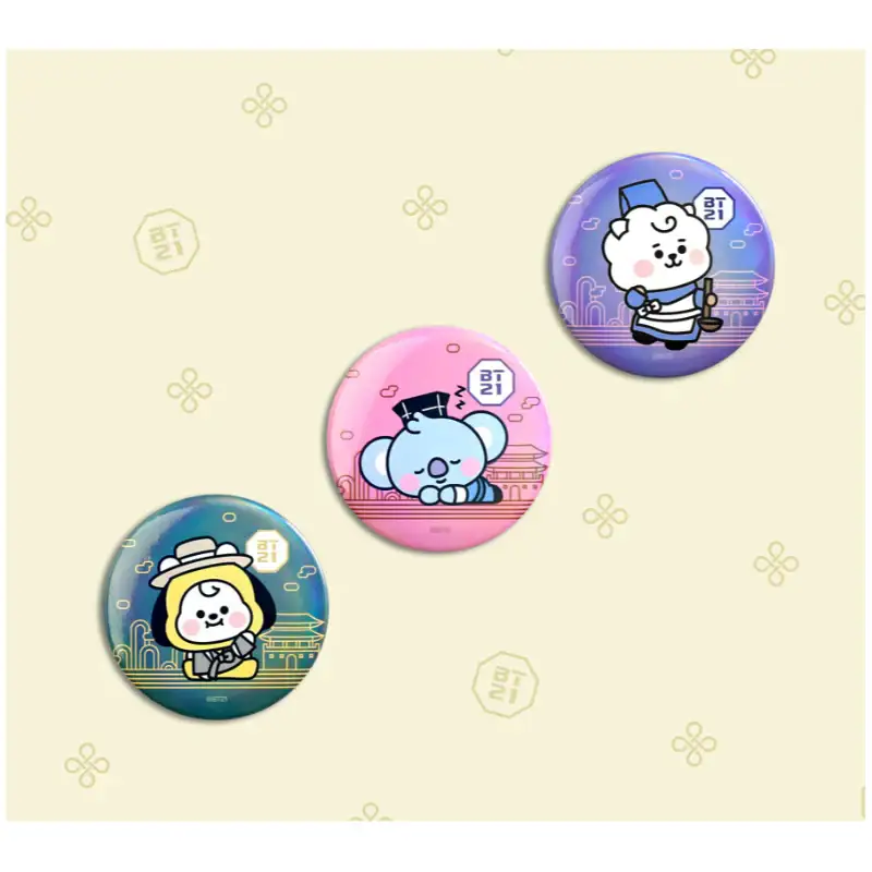 Monopoly x BT21 - Can Badge - Hanbok - Image 4