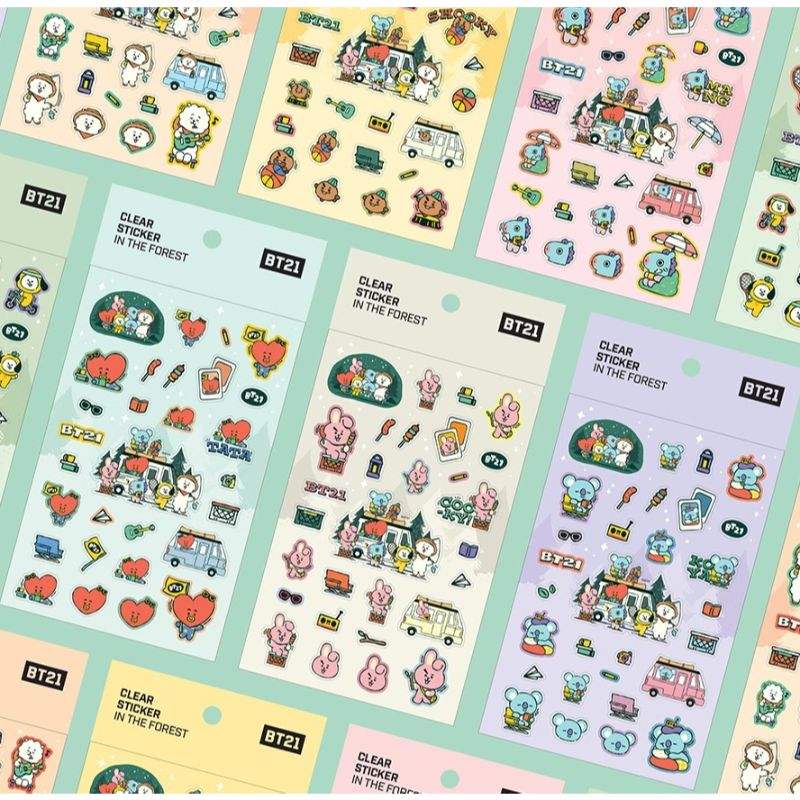 Monopoly x BT21 - Clear Sticker - In The Forest - Image 15