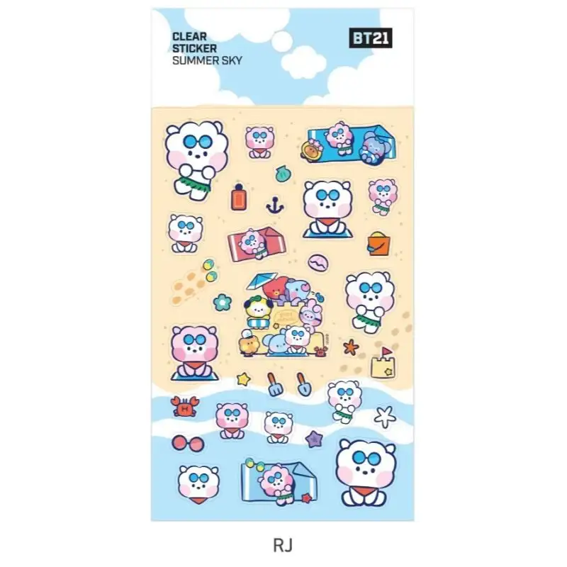 Monopoly x BT21 - Clear Sticker - Summer Sky - Image 5