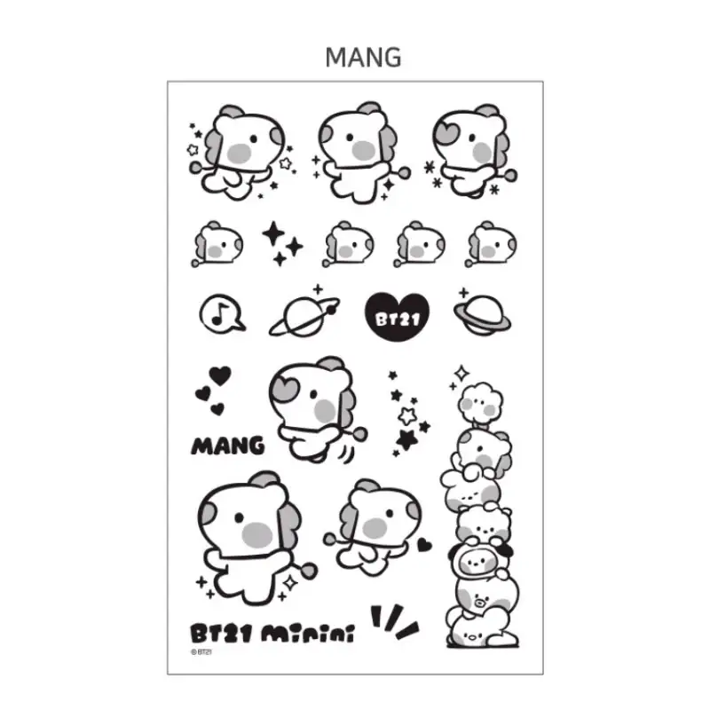 Monopoly x BT21 - Minini Tattoo Sticker - Image 8
