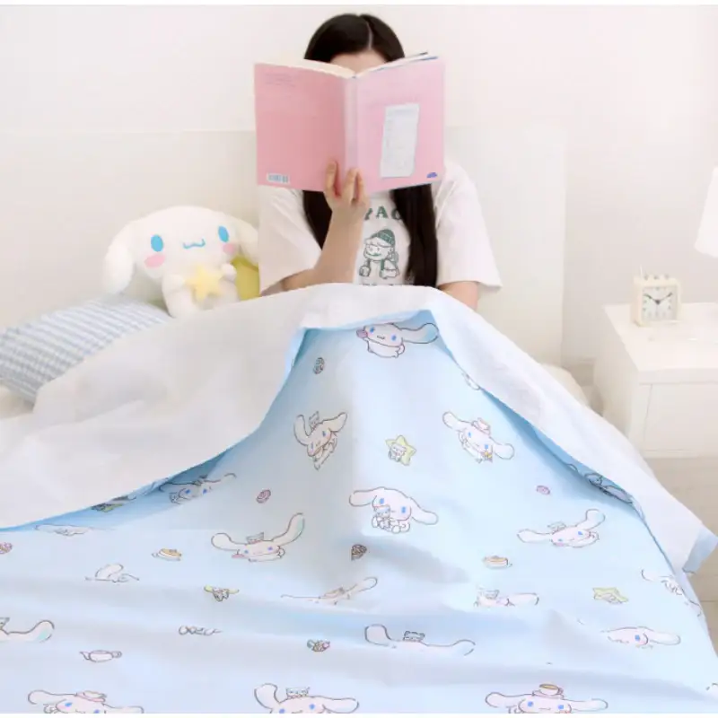 NARA HOME DECO X Sanrio - Cinnamoroll Bamboo Ripple Double Blanket Milky - Image 5