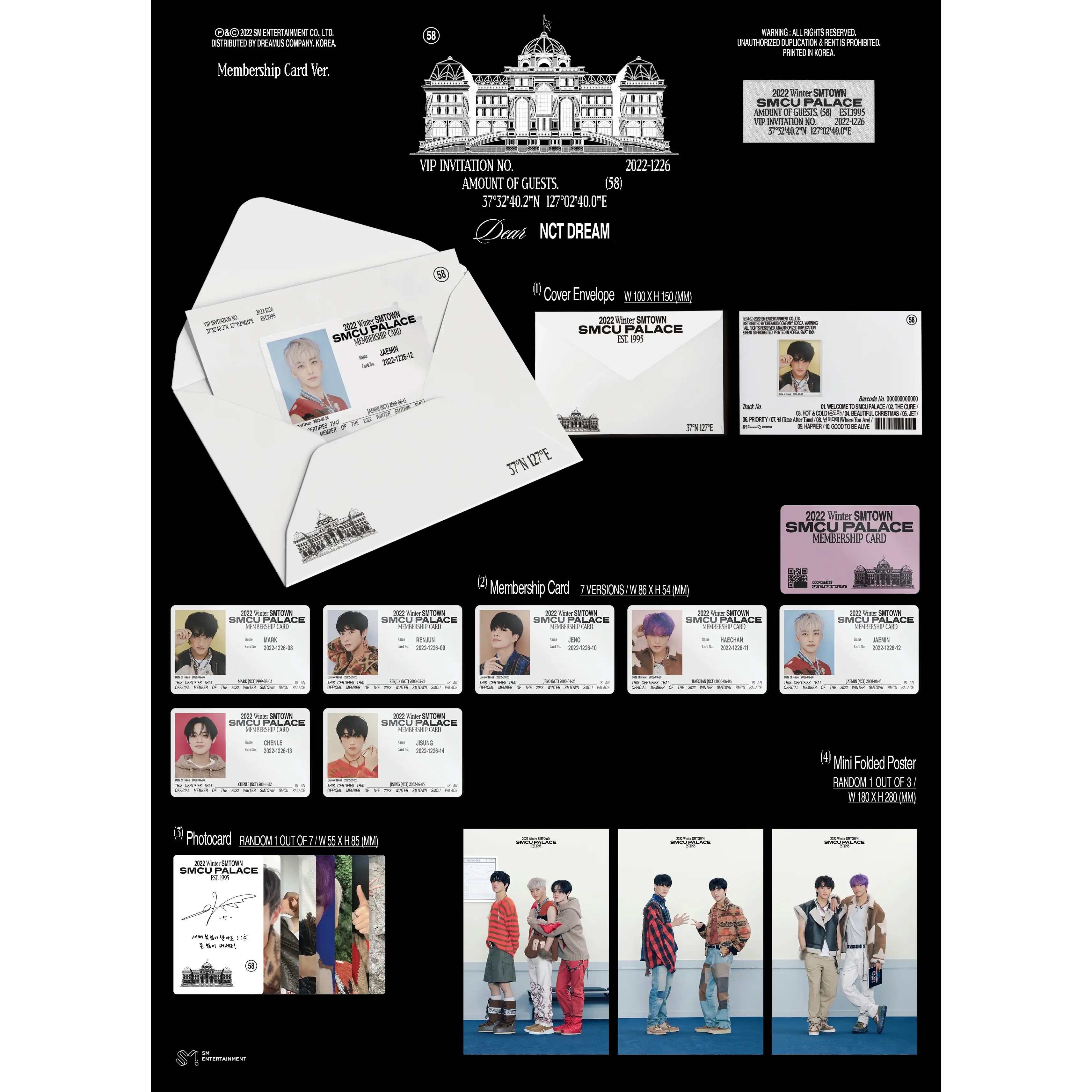 NCT Dream - 2022 Winter SMTOWN : SMCU PALACE (GUEST. NCT Dream) Membership Card Version - Image 2