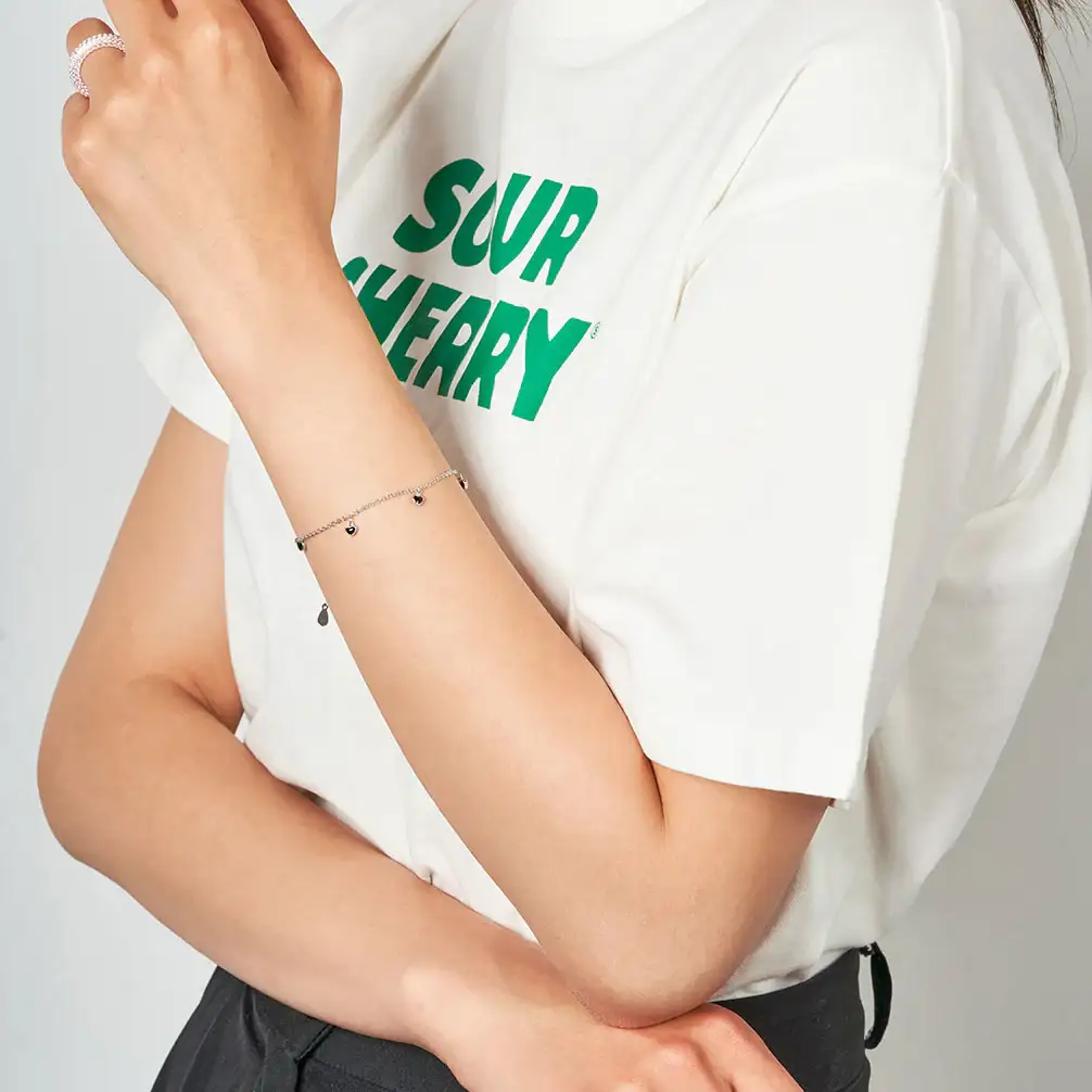OST - Colorful Black Heart Bracelet - Image 5