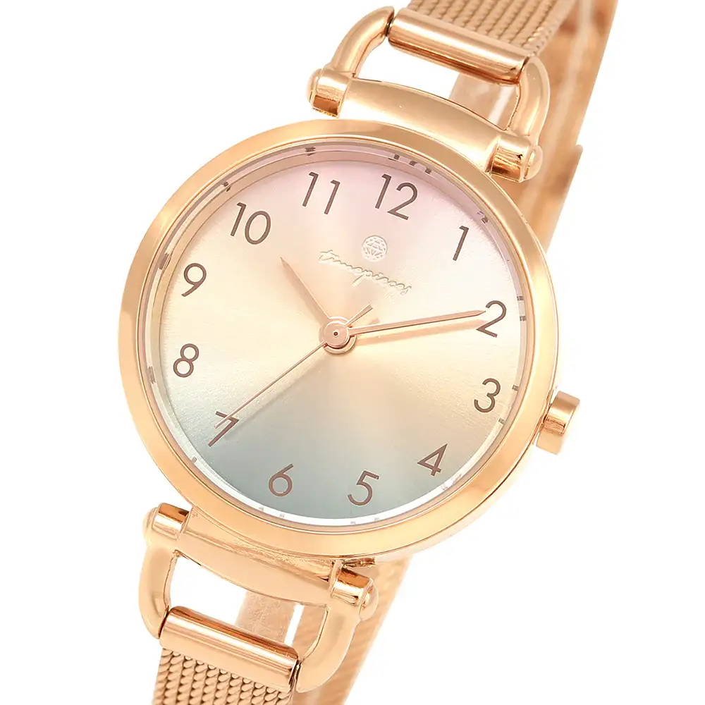 OST - Dreams and Luck Lemon Mint Rose Gold Women's Mesh Watch - Image 2