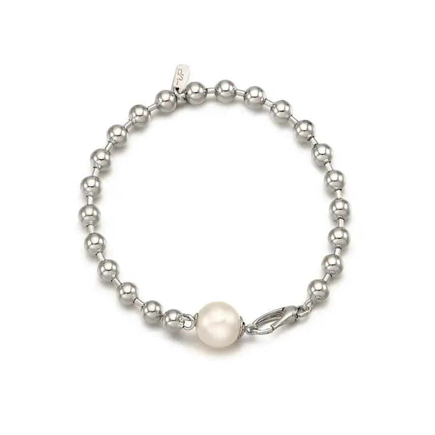 OST - Pearl Point Silver Bead Bracelet