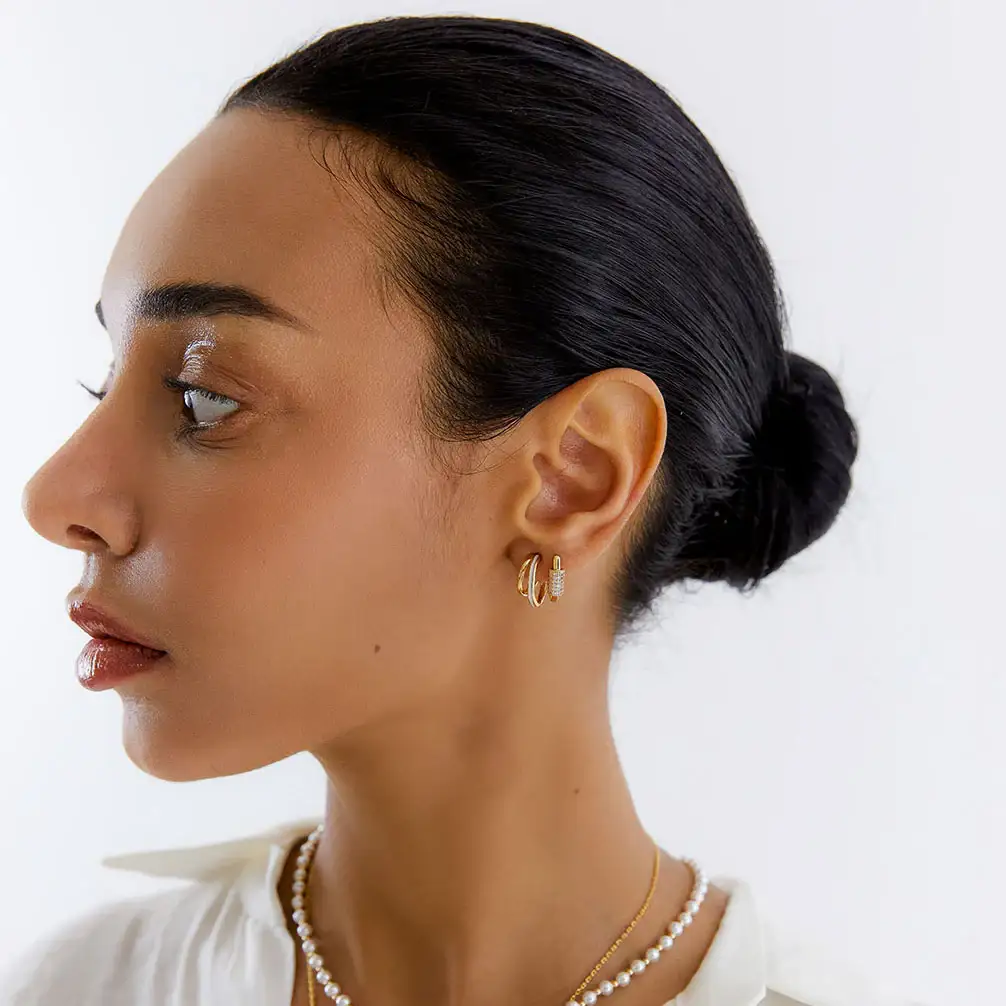 OST - POPTS Collection Basic Octagonal One-Touch Earrings - Image 2