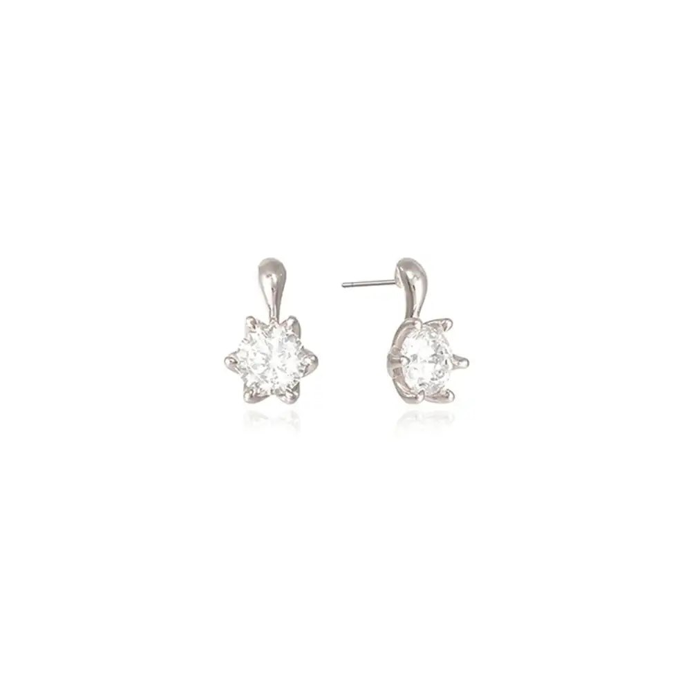 OST - Prong Setting Simulated Diamond Earring - Image 2